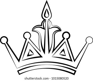 Crown Icon, Crown Vector Art Illustration