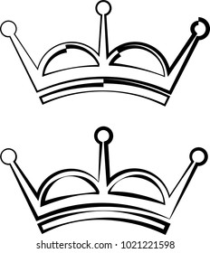 Crown Icon, Crown Vector Art Illustration