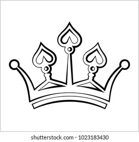 Crown Icon, Crown Vector Art Illustration