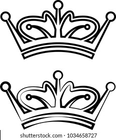 Crown Icon, Crown Vector Art Illustration