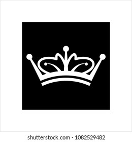 Crown Icon, Crown Vector Art Illustration