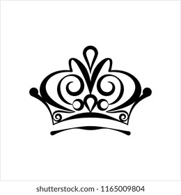 Crown Icon, Crown Vector Art Illustration