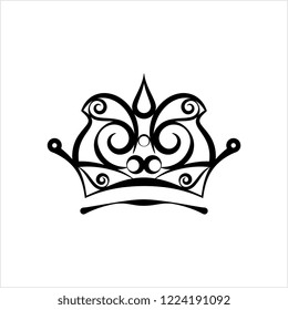 Crown Icon, Crown Vector Art Illustration