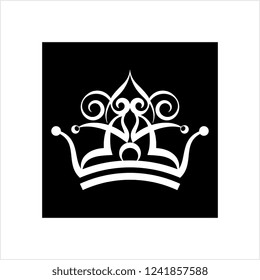 Crown Icon, Crown Vector Art Illustration