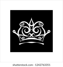 Crown Icon, Crown Vector Art Illustration