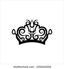 Crown Icon, Crown Vector Art Illustration