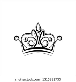 Crown Icon Crown Vector Art Illustration Stock Vector (royalty Free 