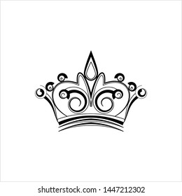 Crown Icon Crown Vector Art Illustration Stock Vector (Royalty Free ...