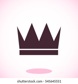 crown icon, vector best flat icon, EPS