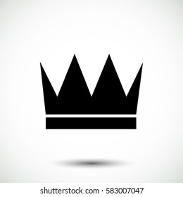 crown icon, vector best flat icon, EPS