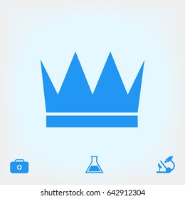 crown icon, vector best flat icon, EPS