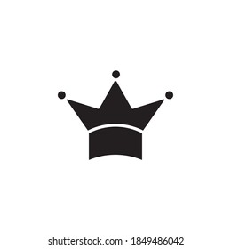 crown icon vector. black glyph style. isolated on white background