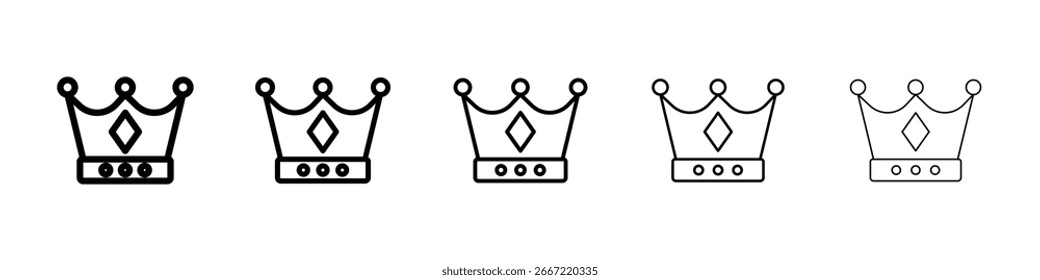 Icono de la corona colección de Vector. EPS 10