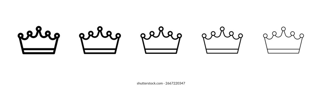 Ícone Crown vetor coleção. EPS 10