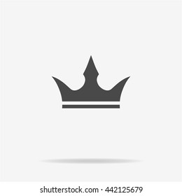 Crown icon. Vector concept illustration for design.