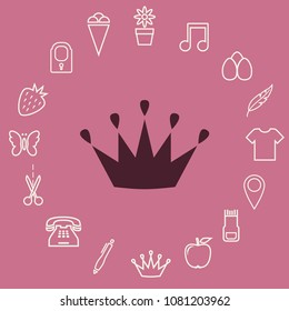 crown icon, vector design element