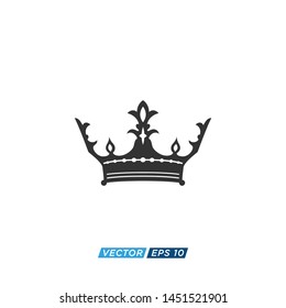 Crown Icon Vector Design Illustration 