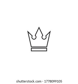 Plantilla de ilustración de diseño de vectores de iconos de corona
