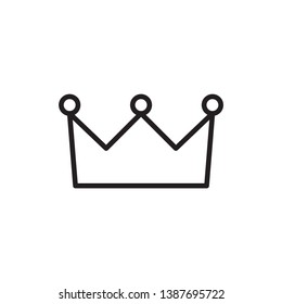 crown icon vector design, outline style, for ui design
