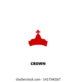 crown icon. crown vector design. sign design. red color
