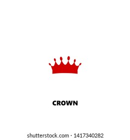 crown icon. crown vector design. sign design. red color