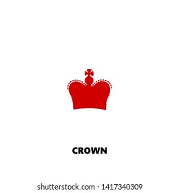 crown icon. crown vector design. sign design. red color