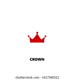 crown icon. crown vector design. sign design. red color