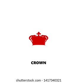 crown icon. crown vector design. sign design. red color