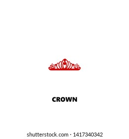 crown icon. crown vector design. sign design. red color