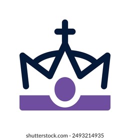 crown icon. vector dual tone icon for your website, mobile, presentation, and logo design.