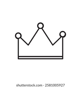 Crown icon. vector flat black simple linear illustration for web and app..eps