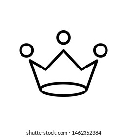 Crown icon vector in flat design