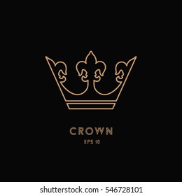   Geometric Crown Logo Icon Vector Illustration On 스톡 벡터(사용료 없음) 626879255 - Shutterstock Geometric crown logo... 