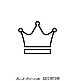 CROWN ICON VECTOR ILLUSTRATION.