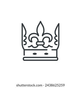 Icono de la corona, ilustración vectorial de la corona