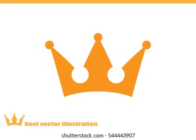 Crown icon vector illustration .
