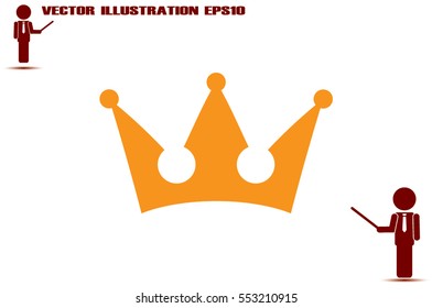 Crown icon vector illustration.