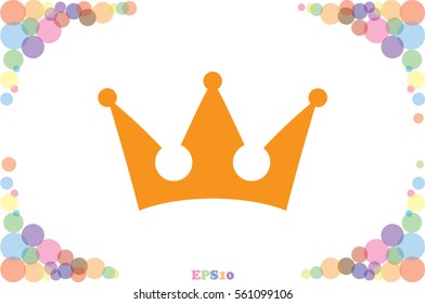 Crown icon vector illustration.