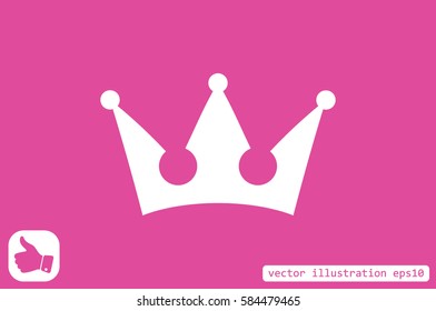 Crown icon vector illustration.