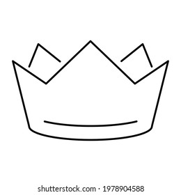Crown icon, vector illustration in black isolated on white background.