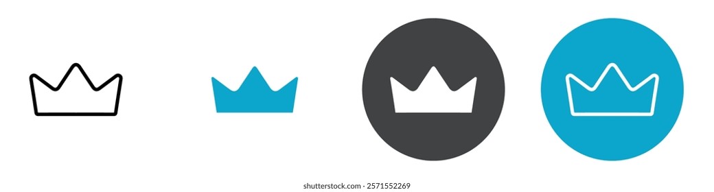 crown icon Vector illustration in black