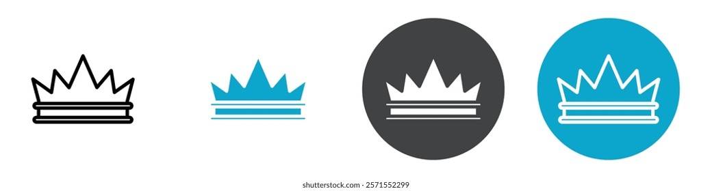 crown icon Vector illustration in black