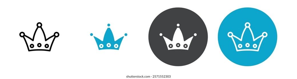 crown icon Vector illustration in black