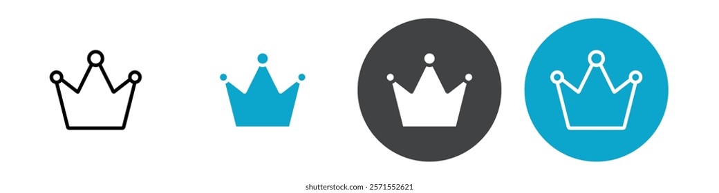 crown icon Vector illustration in black