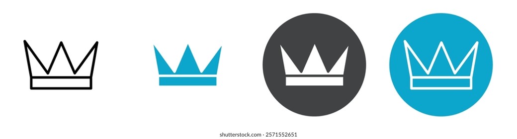 crown icon Vector illustration in black