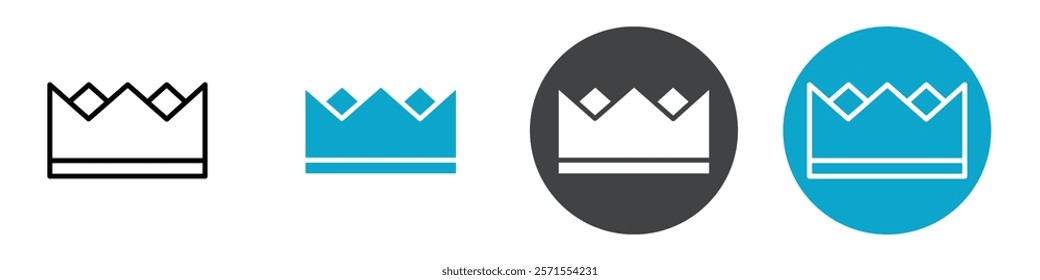 crown icon Vector illustration in black