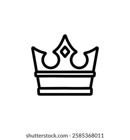 crown icon Vector illustration in black