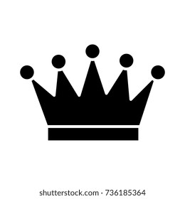 crown icon, vector illustration, black sign on isolated background