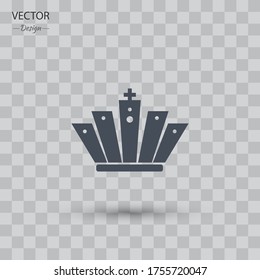 icono de la corona. Ilustración del vector EPS 10.