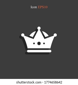icono de la corona. Ilustración del vector EPS 10.